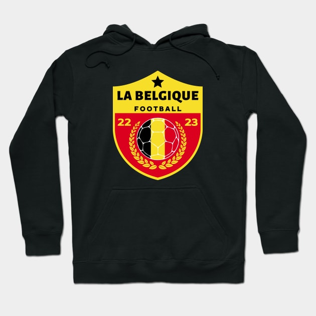 La Belgique Football Hoodie by footballomatic